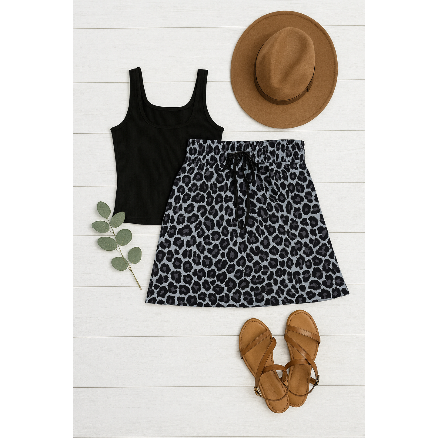 Ready to Ship | The Stella -  Snow Leopard Jogger Skirt