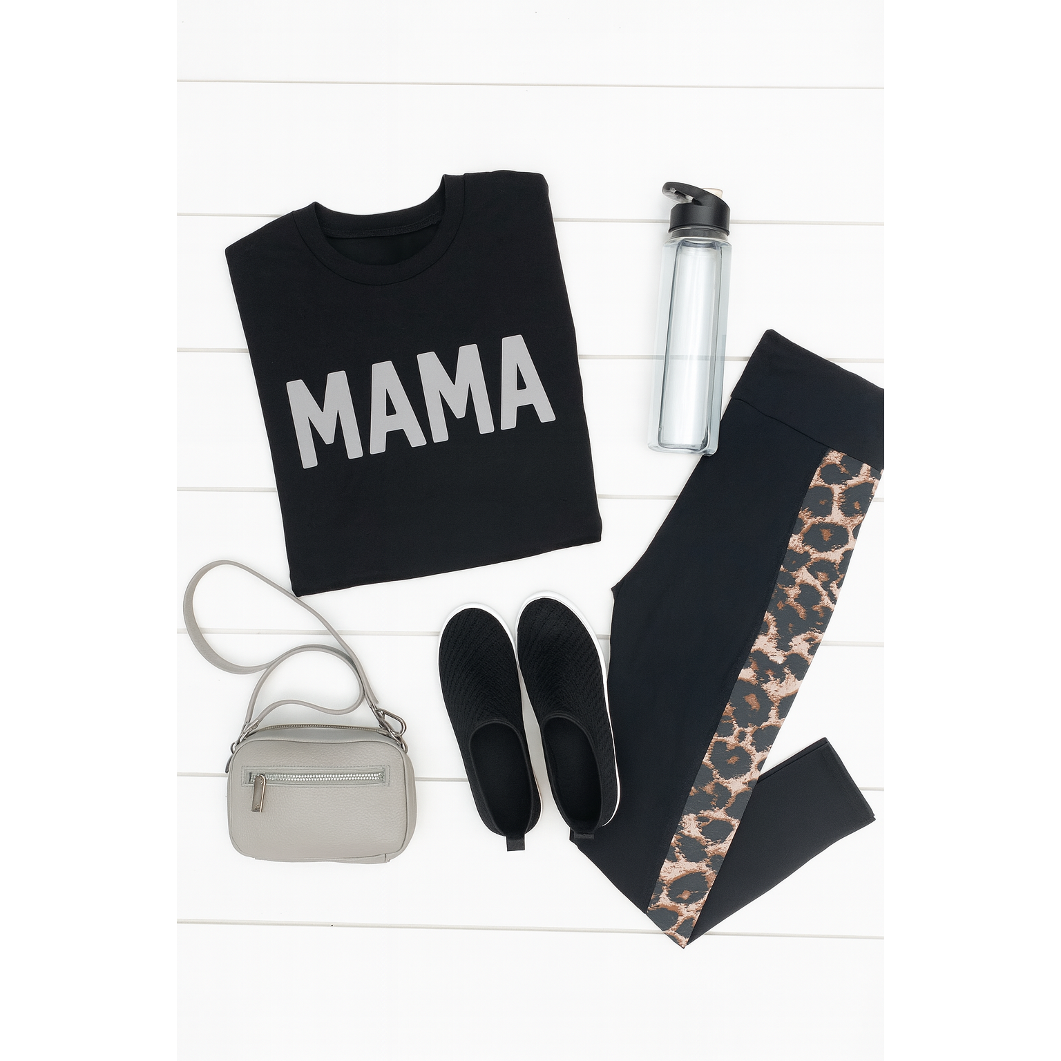 Stylish leopard print panel leggings for everyday wear