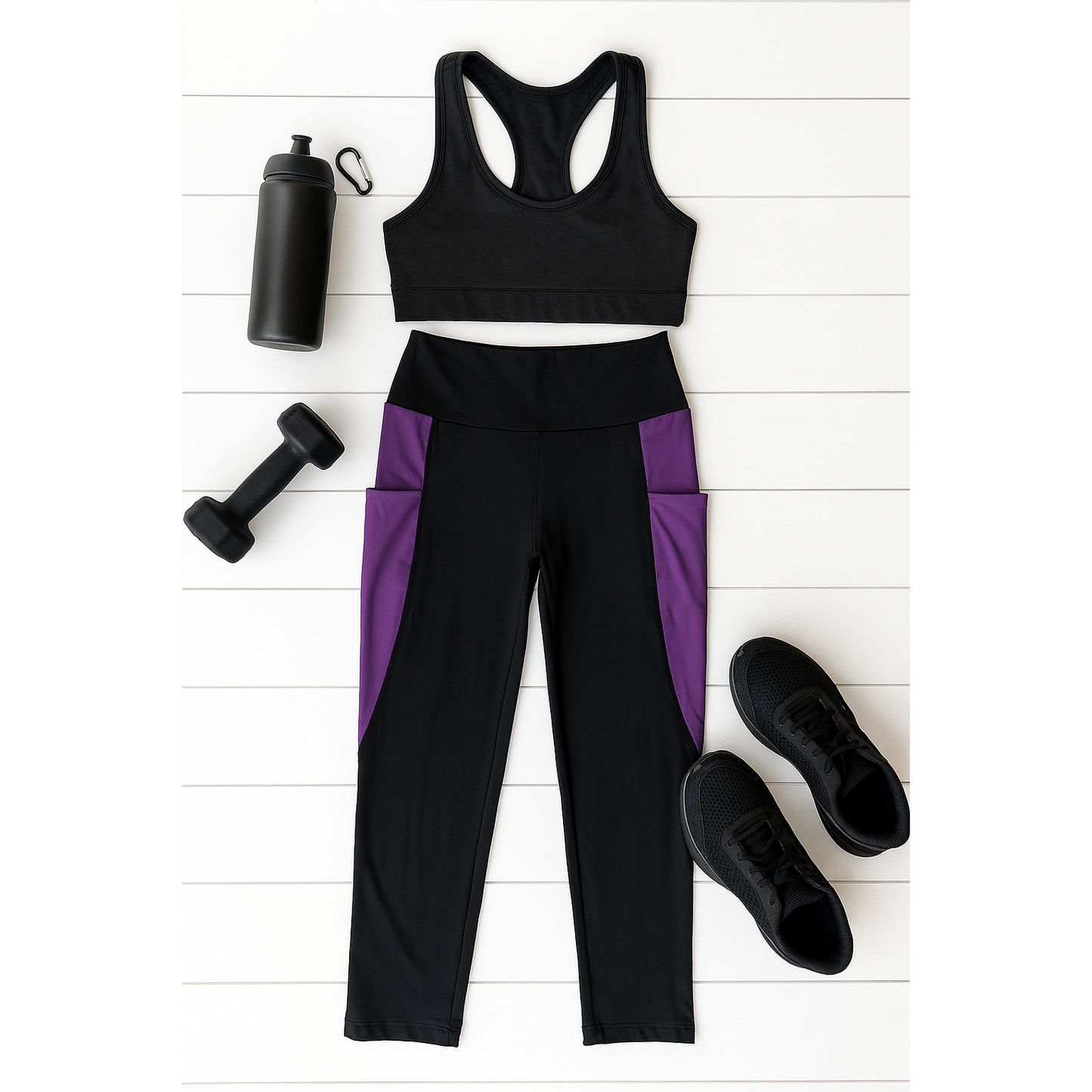 PreOrder | The Presley - Purple Panel Full Length Leggings ROUND 2