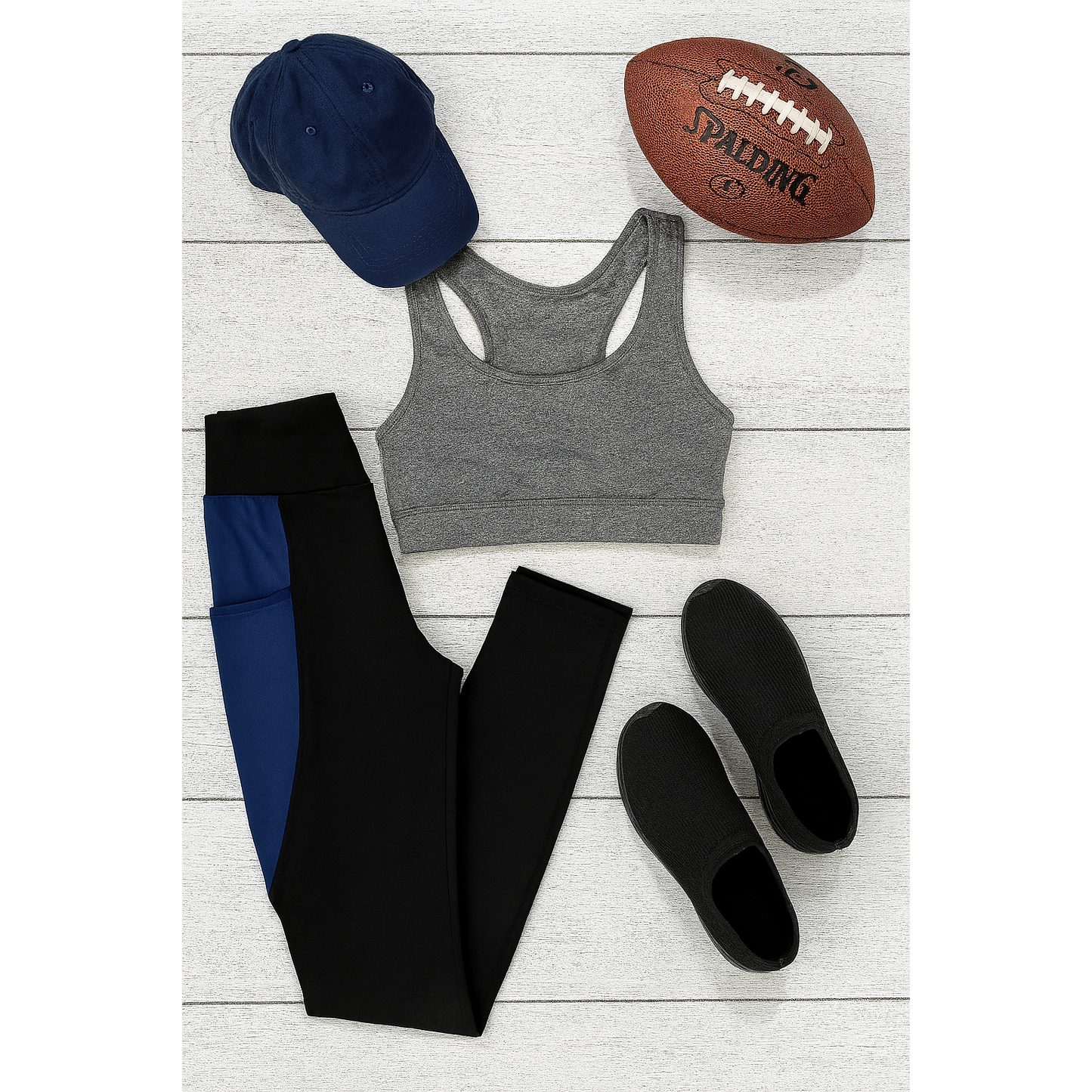 Ready to Ship | The Billie- Blue Panel Full Length Leggings