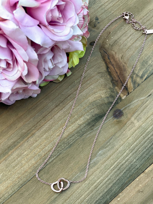 Two Hearts "Rose Gold" Necklace