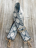 Crossbody Guitar Strap "Gray Flair"