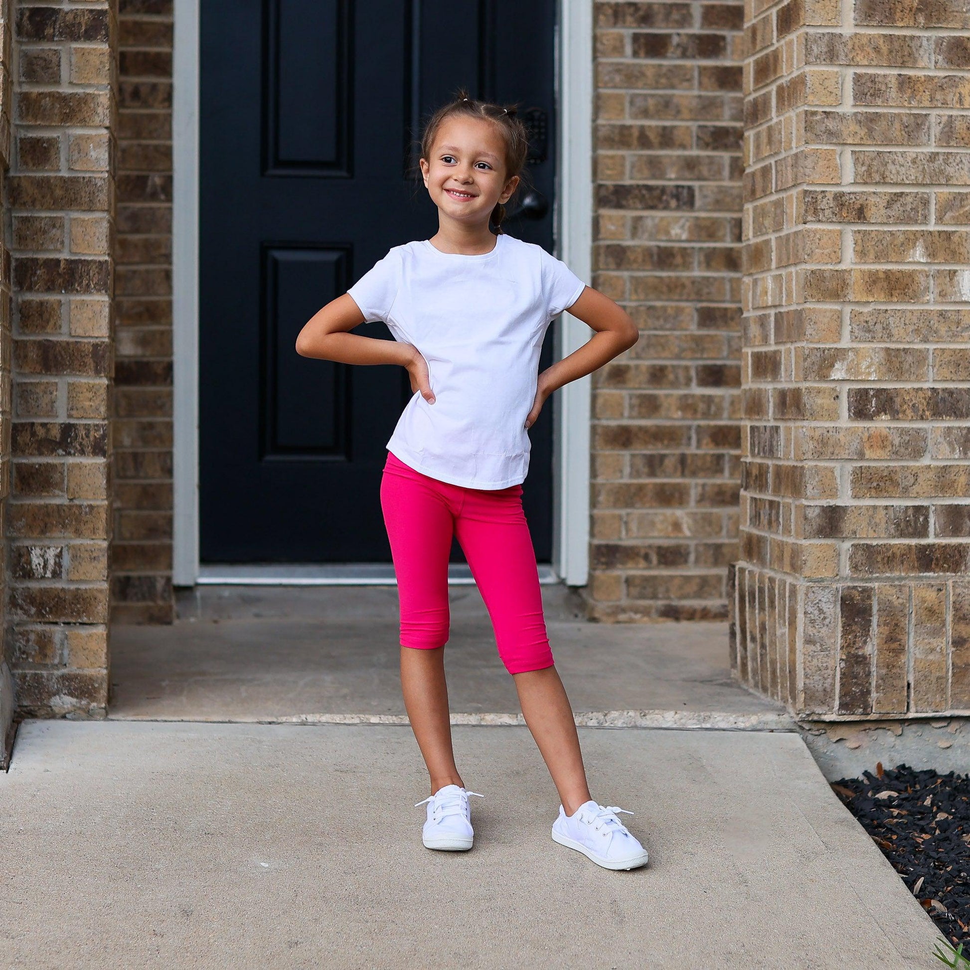 Julia Rose kids luxe leggings capris and biker shorts, Kids wearing Julia Rose luxe leggings