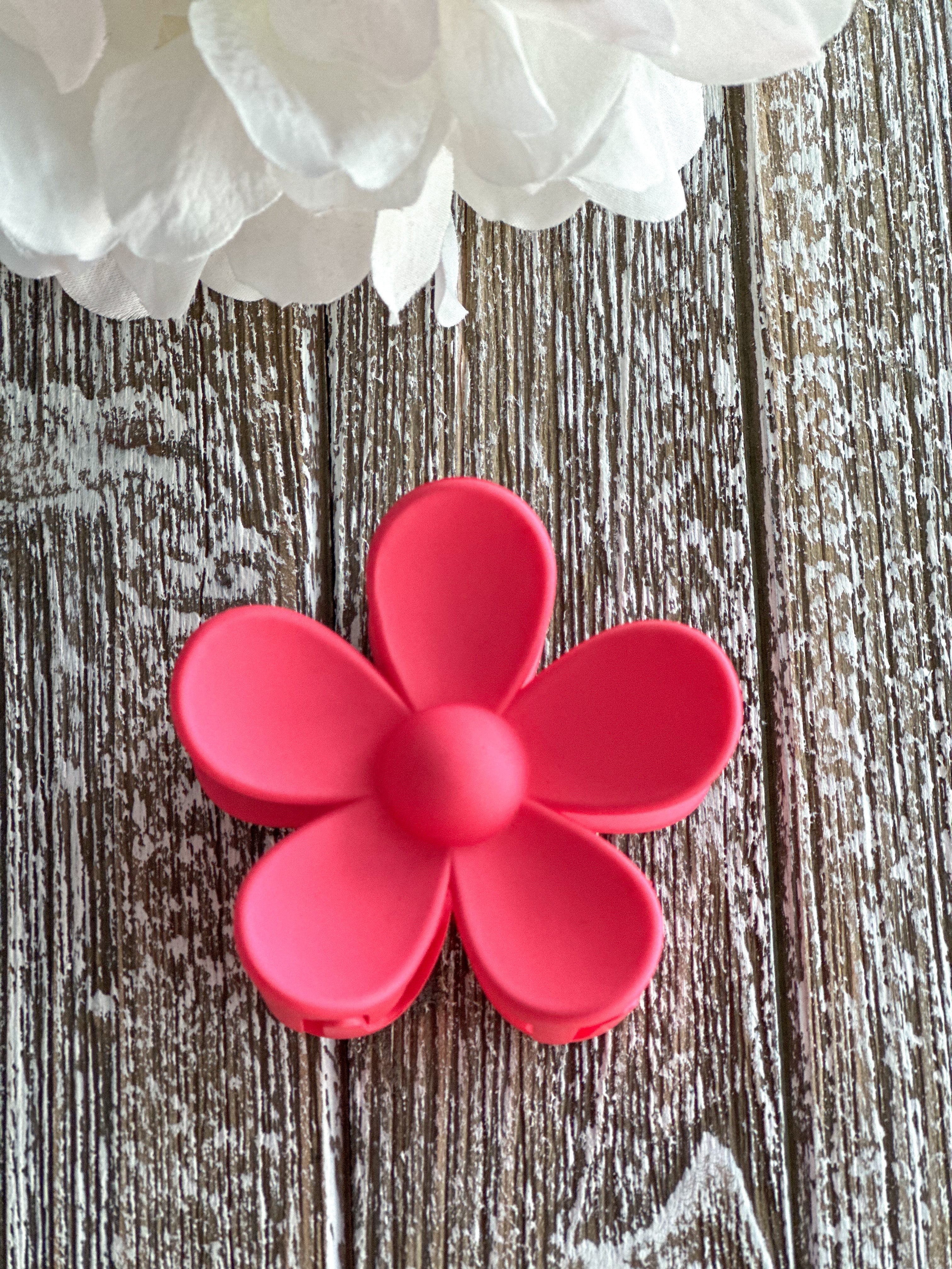 Flower Power "Hot Pink" Hair Clip