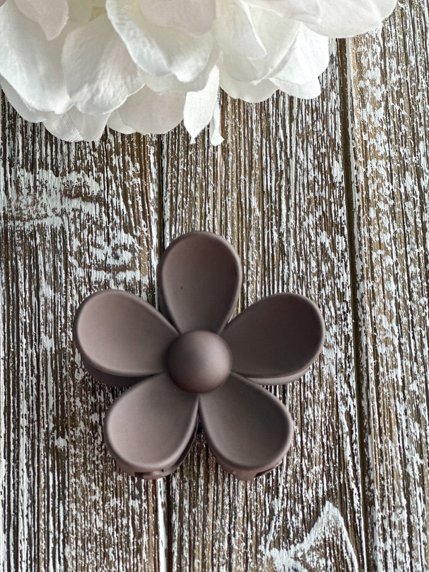 Flower Power "Brown" Hair Clip