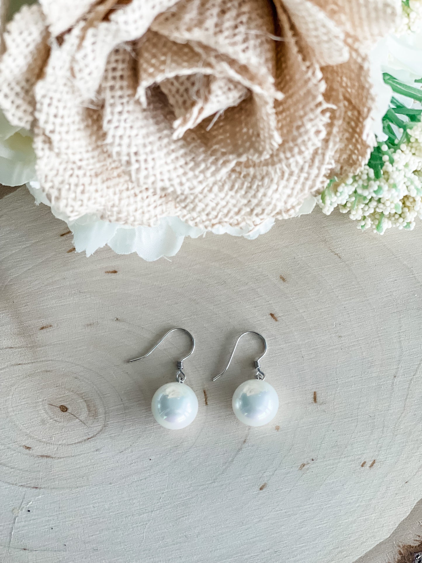 "Patty Pearl" Drop Hook Earrings