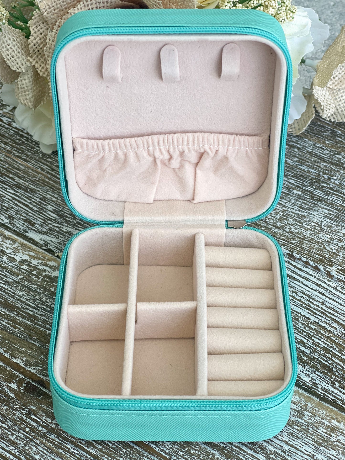 Travel Jewelry Box "Seafoam"