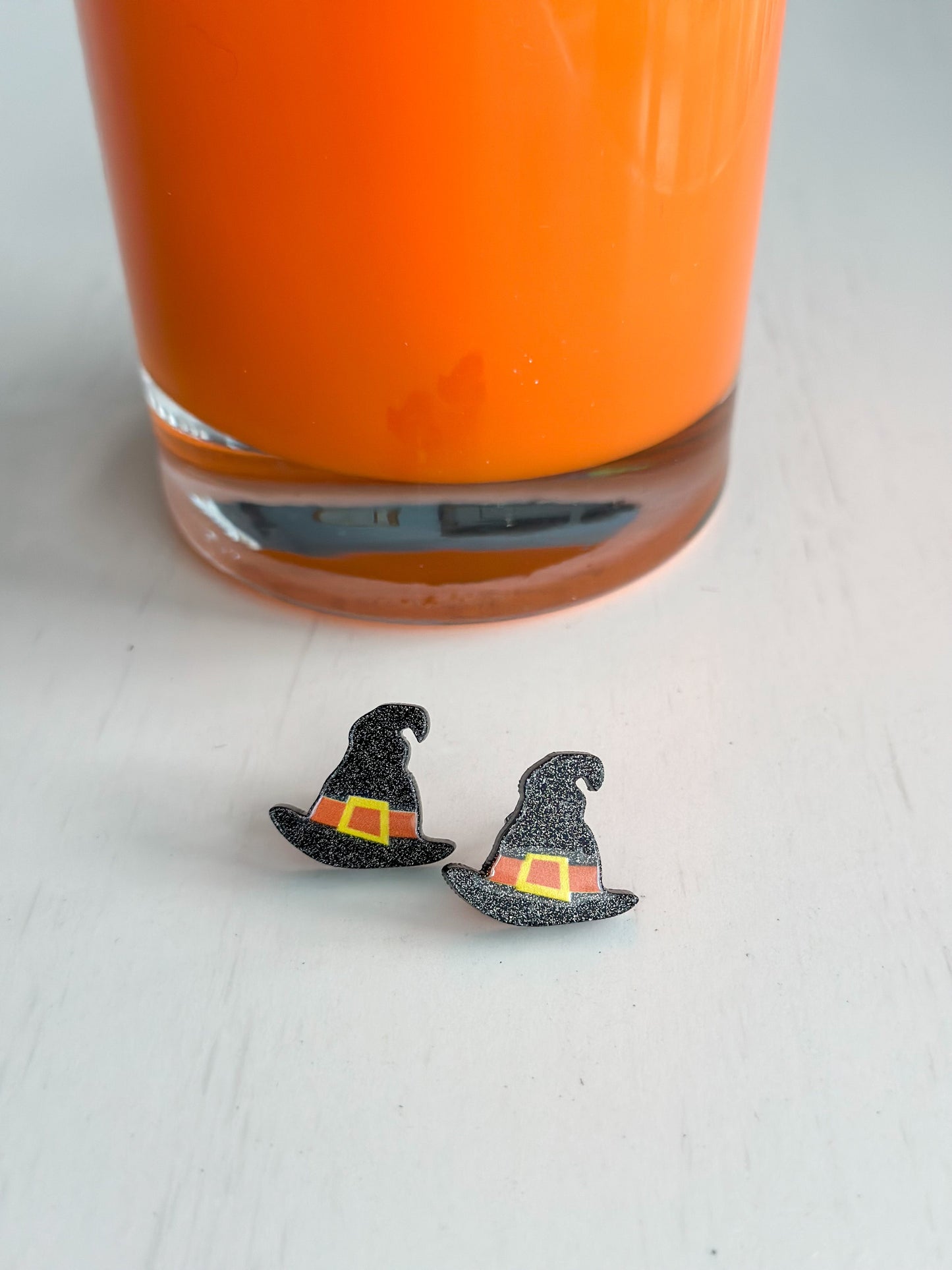 "Halloween Black Hats" Studs