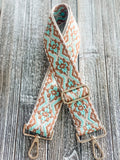Crossbody Guitar Strap "Aqua Flair"