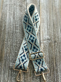 Crossbody Guitar Strap "Baby Blue Flair"