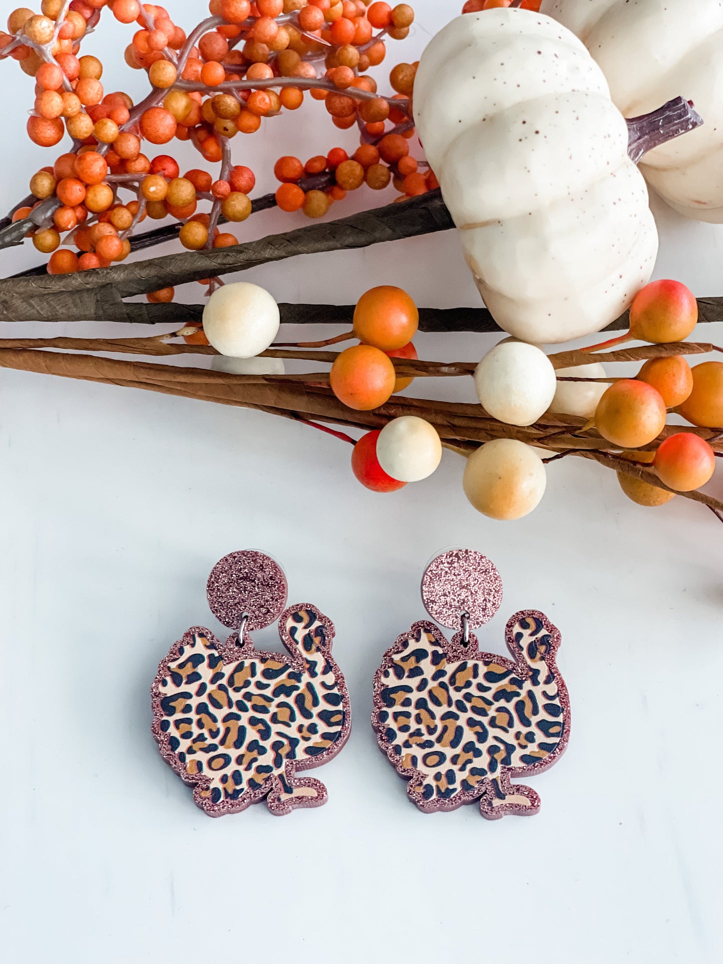 Leopard Turkey Earrings "Dangles"