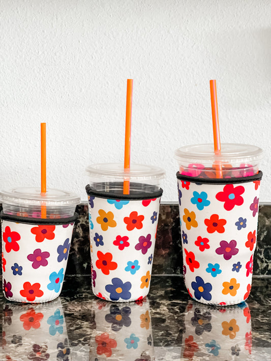Cold Coffee Holder "Colorful Flowers"