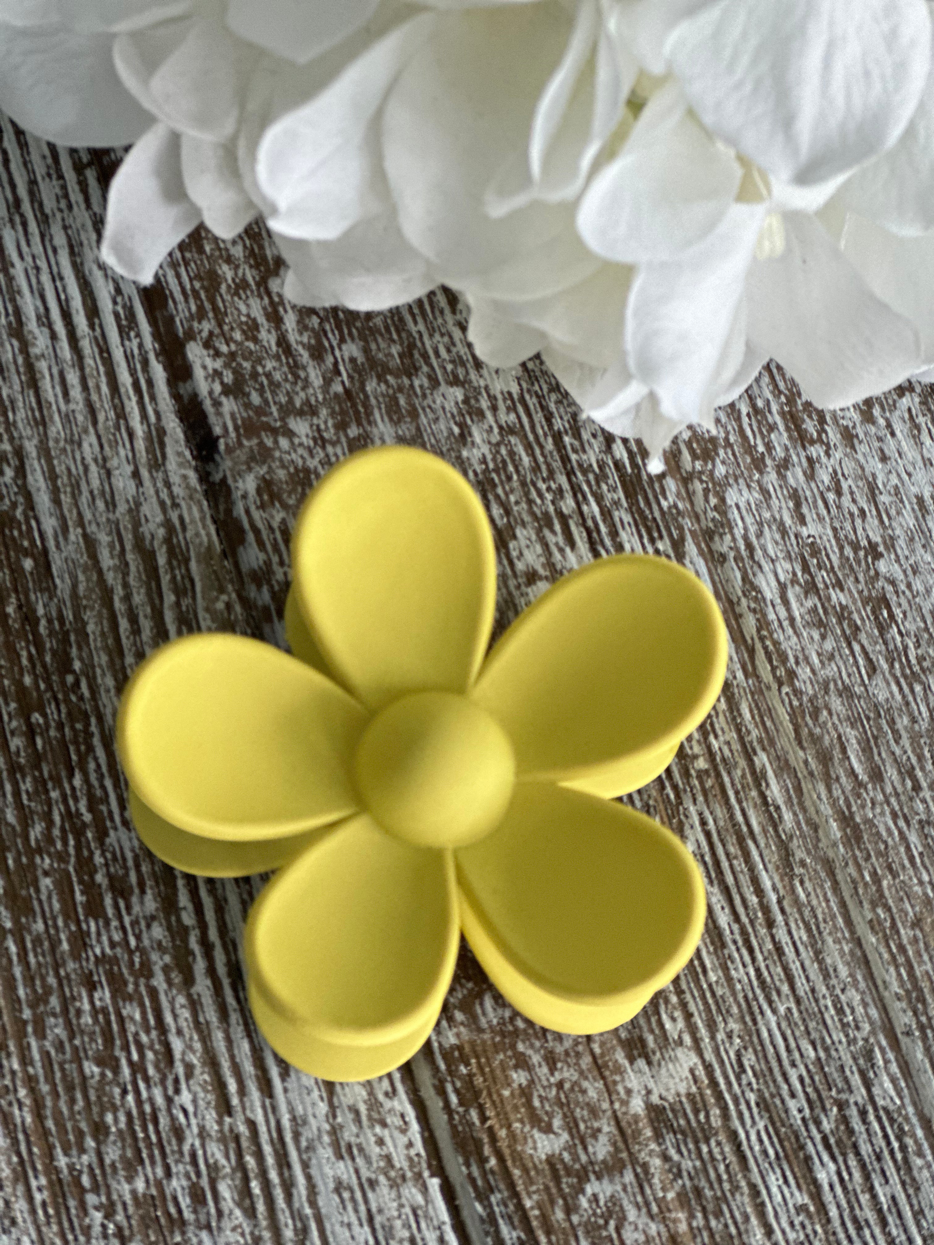 Flower Power "Yellow" Hair Clip