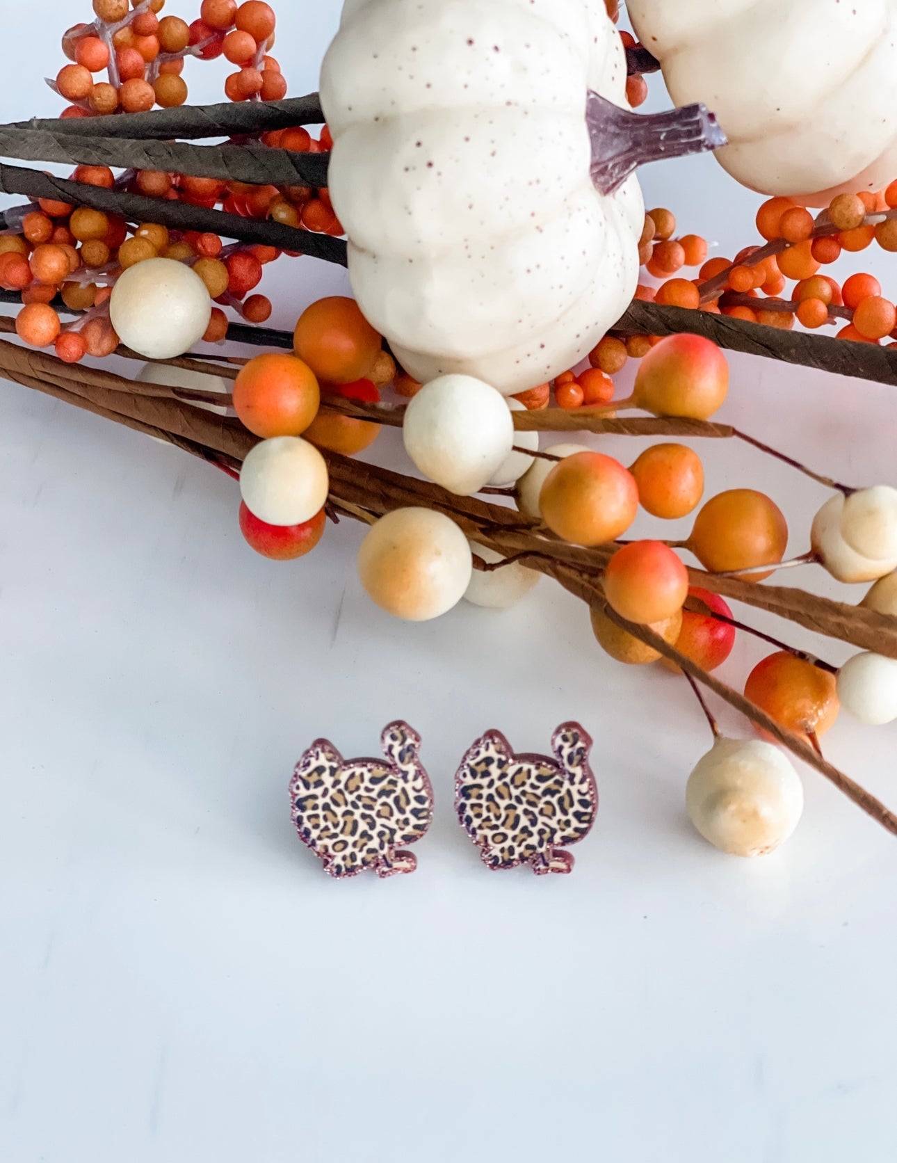 Leopard Turkey Earrings "Studs"