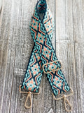 Crossbody Guitar Strap "Coral Flair"