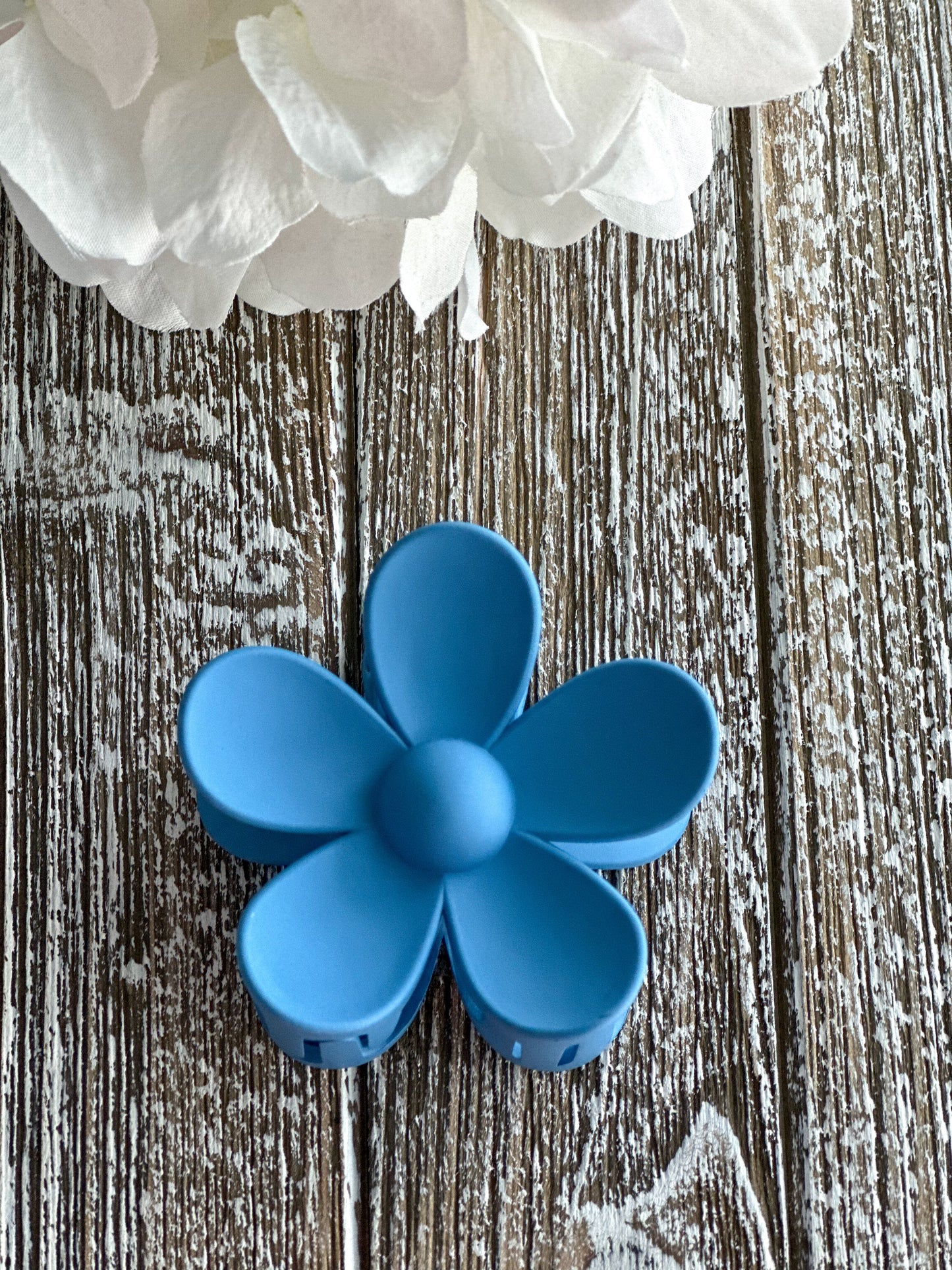 Flower Power "Dark Blue" Hair Clip