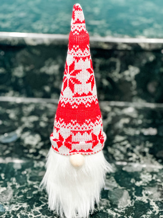 Wine Bottle Cover "Gnome Red Snowflake"