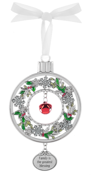 Jingle Bell Ornament - Family Is The Greatest Blessing