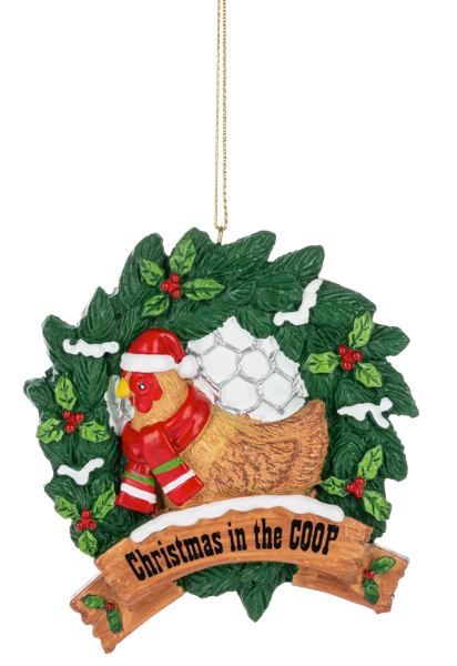Christmas At The Coop Chicken Ornament
