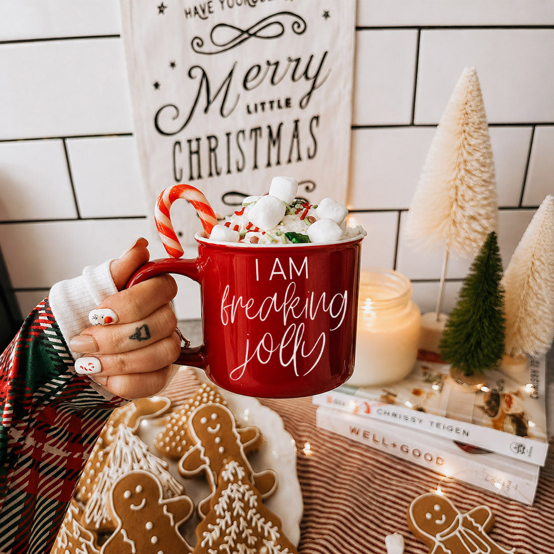 unique Christmas gift for coffee obsessed friends
funny holiday cup for surviving Christmas season
cute Christmas mug for holiday home decorating