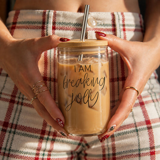 Christmas glass can cup with lid and straw
festive Christmas coffee tumbler
funny Christmas coffee cup for women
Christmas tumbler gift for her
Christmas can shaped glass tumbler
can shaped Christmas coffee glass