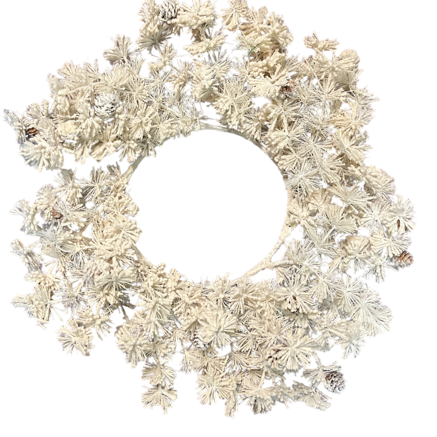 Flocked White Artifical Pine Wreath