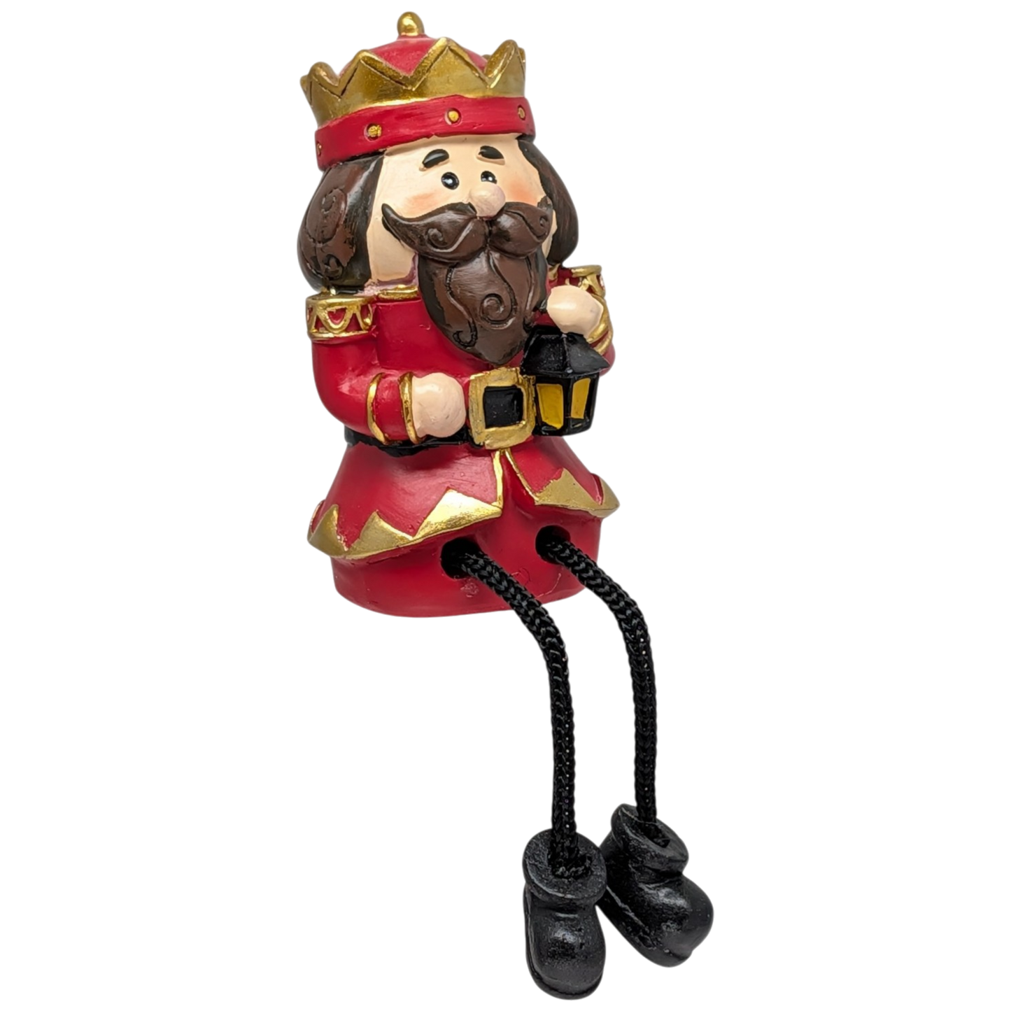 Nutcracker Shelf Sitter with Dangling Leg -