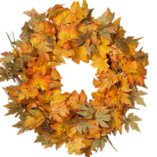 26" Harvest Maple Leaf Wreath