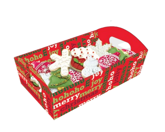 Cookie Tray With Cello Wrap - Merry Joy