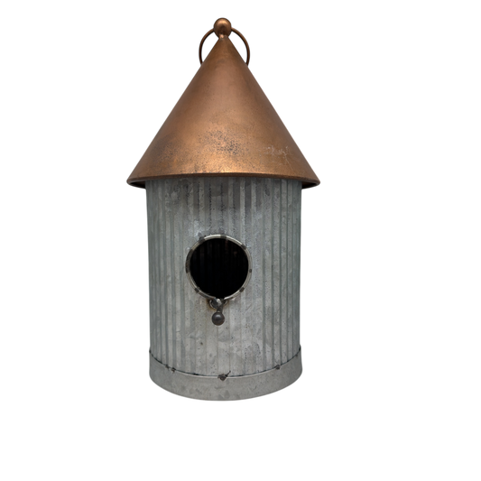 Copper / Galvanized Steel Hanging Birdhouse
