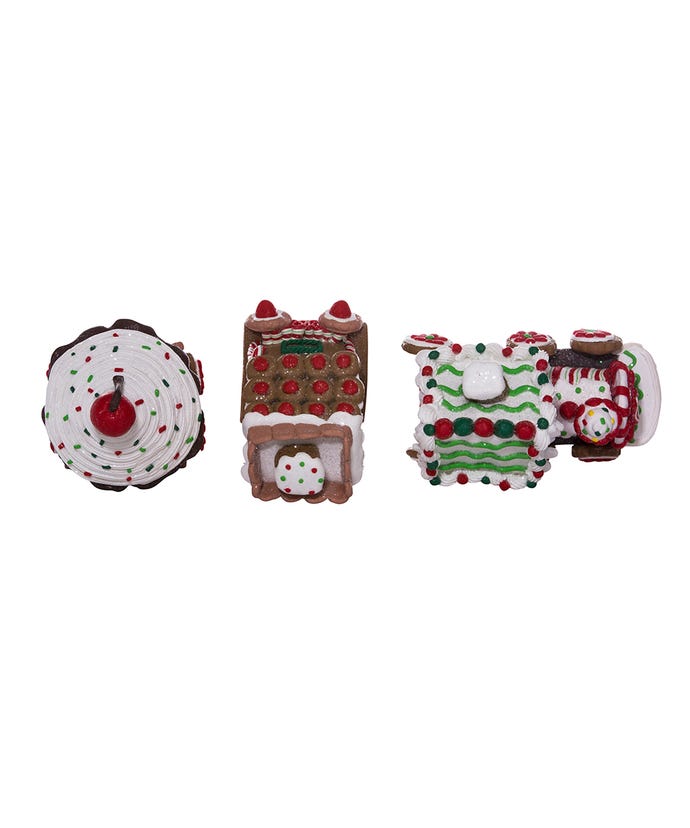 Gingerbread Train Set - 3 Piece LED Illuminated