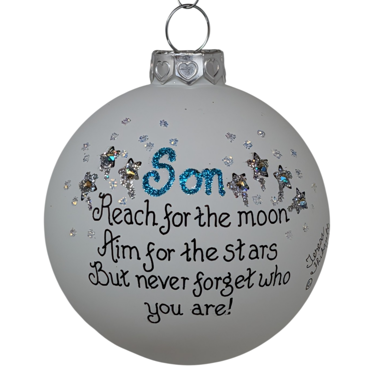 Christmas Keepsake Glass Ornament - Son - Reach for the Moon