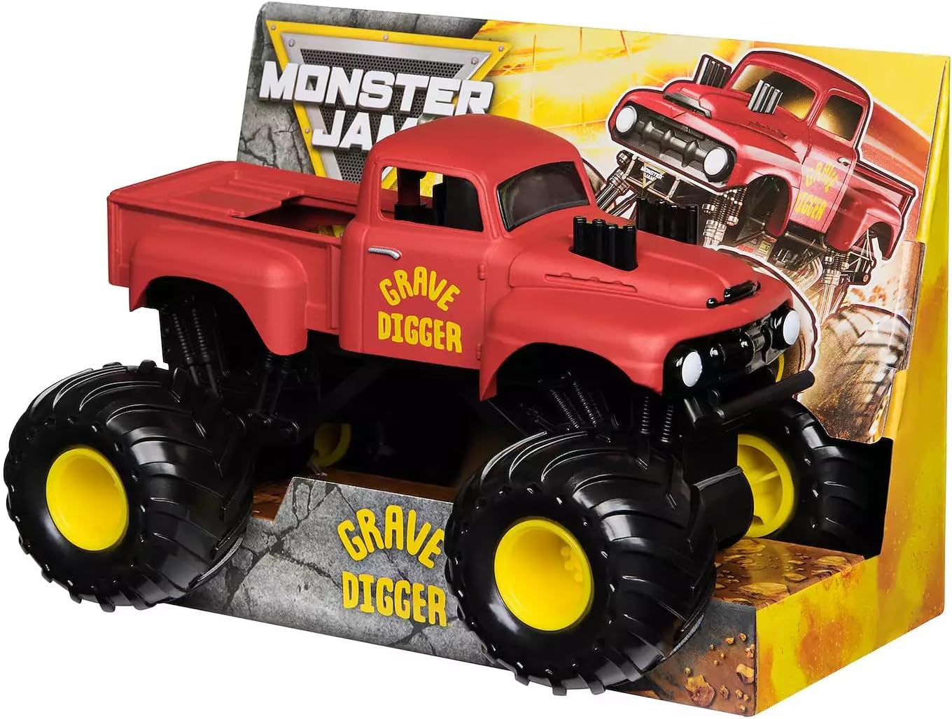 Monster Jam 1:24 Scale Monster Truck - Grave Digger Red Vintage Edition