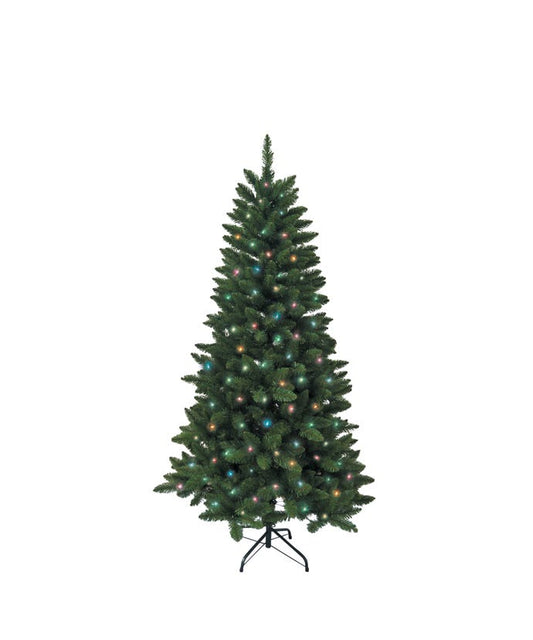 4.5' Pre-Lit Point Pine Tree - Multicolored