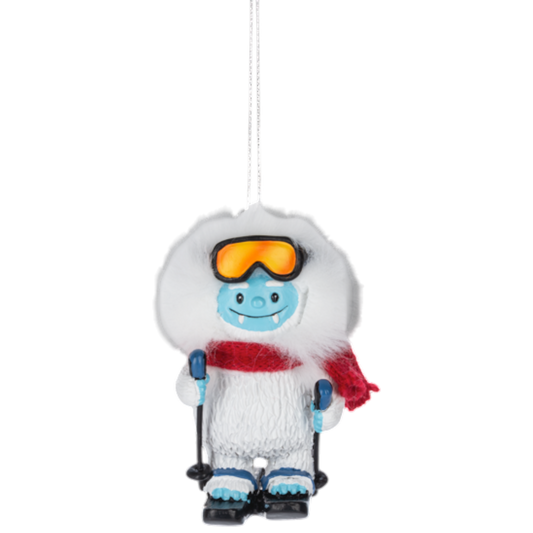 Yeti Skier: A Legendary Mountain Adventurer Ornament