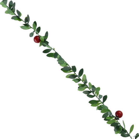 Whimsical Holly Garland - Berry Accents