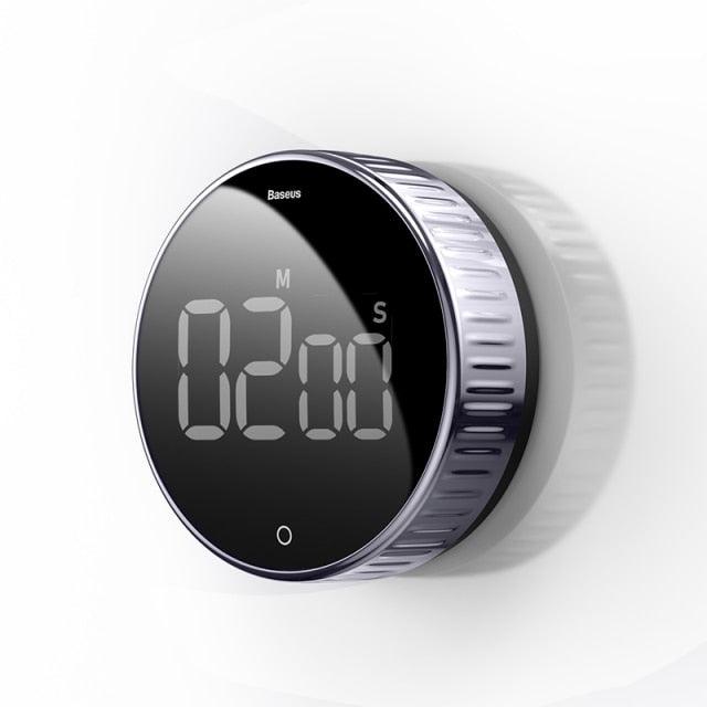 LED Magnetic Digital Timer For Kitchen Cooking Countdown Alarm Clock Digital Kitchen Timer, Large Magnetic LED Countdown Timer with Constant Light Function for classrooms 3-Level Volume Quiet Egg Timer for Children  Electronic Cooking Countdown Timer