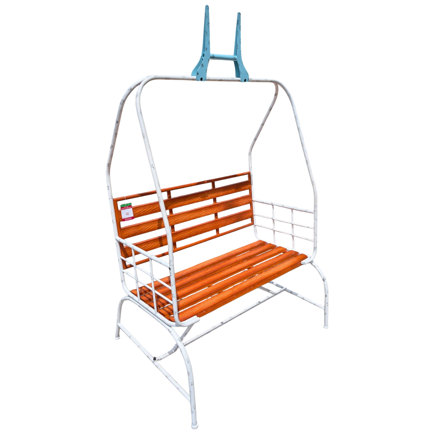 Metal Outdoor Gondola Bench - 6 Feet Tall