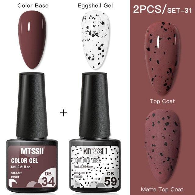 Luxury Gel Nail Polish Permanent Glossy Matte Egg Effect Elegant Stylish Eggshell Design For Women And Lady Nail Gel