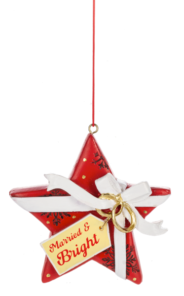 Star Ornament - Married and Bright