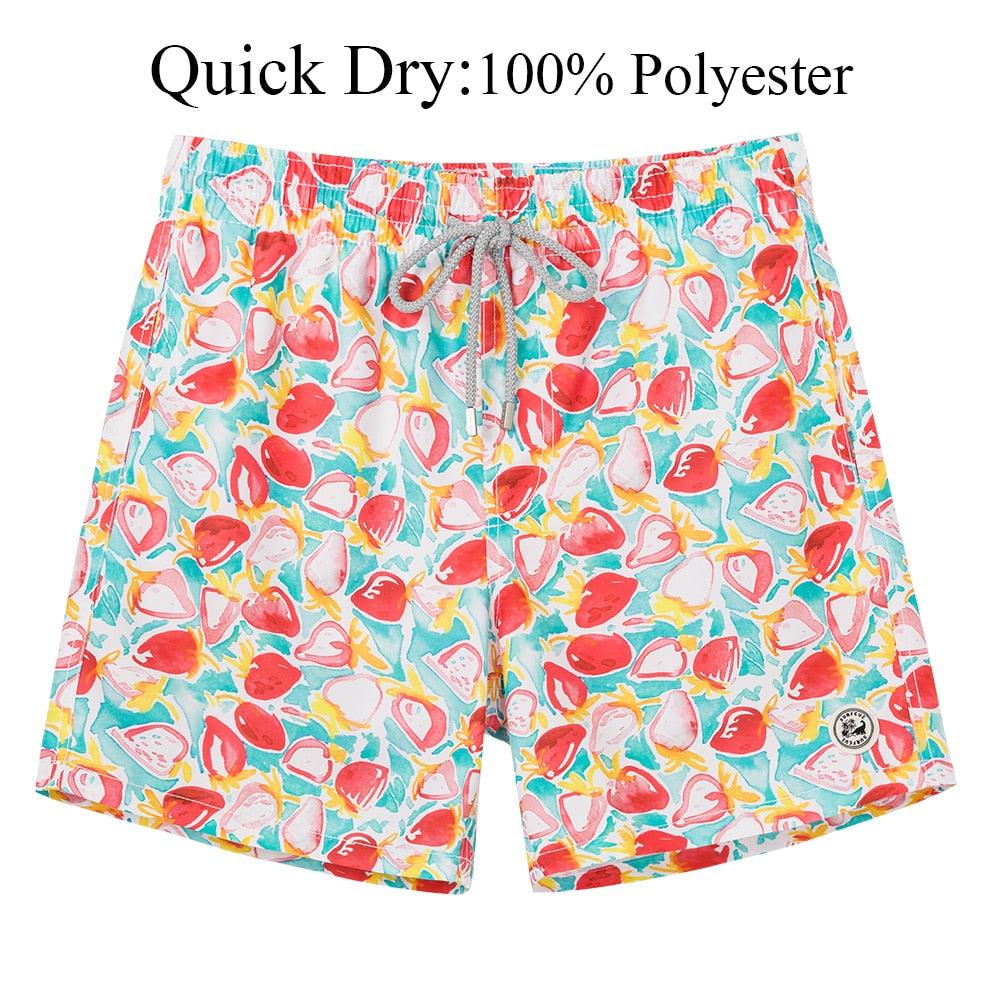 Men's Swim Shorts Quick Dry Beach Board Shorts with Mesh Lining New Summer Swimwear Surfing Swim Trunks for Men Men's Shorts Athletic Shorts Men's Spring and Summer Street Leisure Sports Drawstring Men's Short