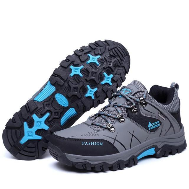 Men's Winter Snow Boots Waterproof Leather Sports Super Warm Men's Boots Outdoor Hiking Boots Work Travel Shoes Trail Climbing Shoes Lace Up Anti-Slip Waterproof Working Outdoor Boots