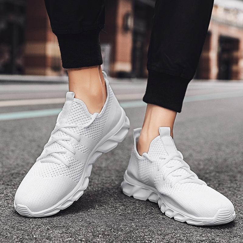 Mens Black Sneakers Casual Summer High Quality Mesh Sneakers Lightweight Breathable Mesh Sneakers Fashion Tennis Breathable Walking Gym Work Sneakers
