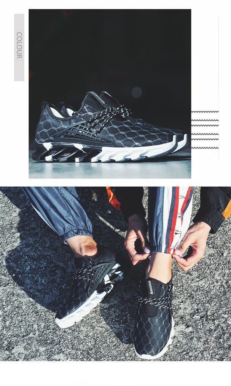 Mens Lightweight Breathable White Sneakers Casual Spring New Fashion Comfortable Walking  Slip-On Sneakers Breathable Fashion Athletic Gym Casual Tennis Sneakers Modern Design Shoes