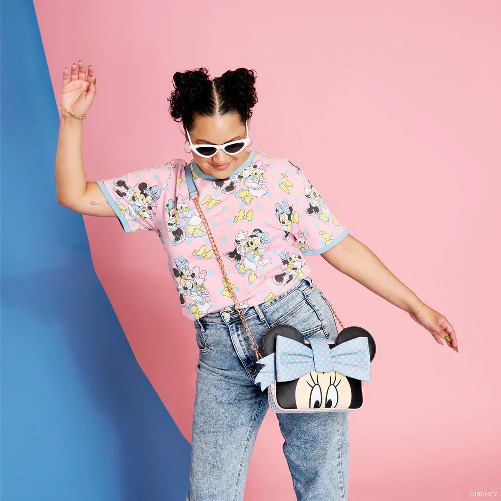 Minnie Mouse (Disney) Pastel Polka Dot Crossbody Bag by Loungefly