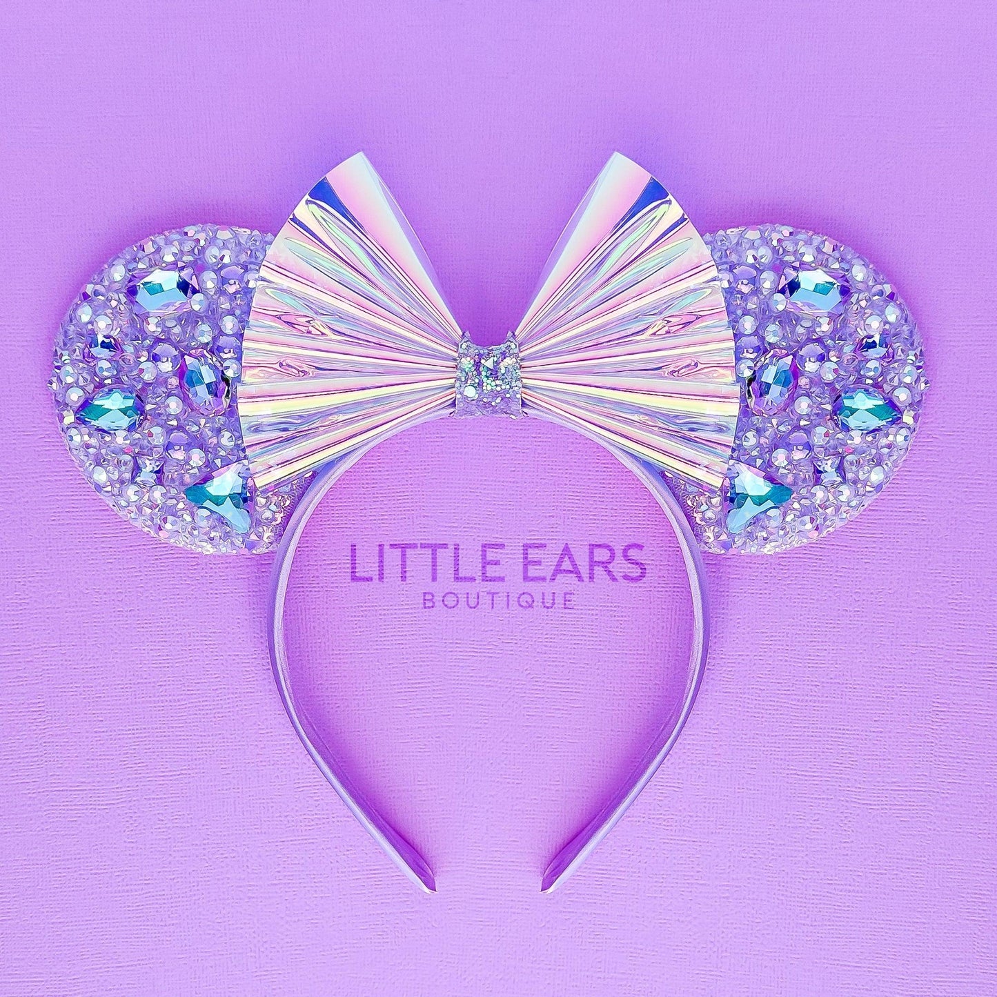 Mint Iridescent Sparkle Mickey Ears