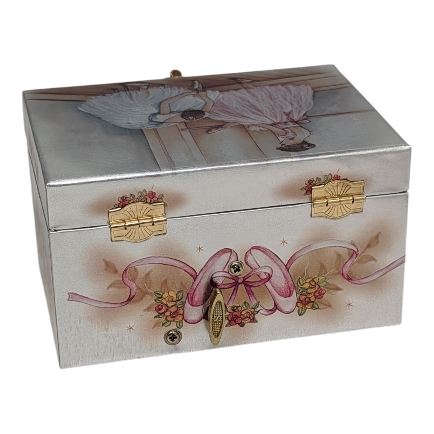 Ballerina Music Box - Silver/White - Swan Lake