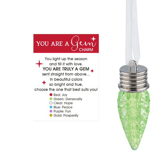 You Are A Gem Charm - Green