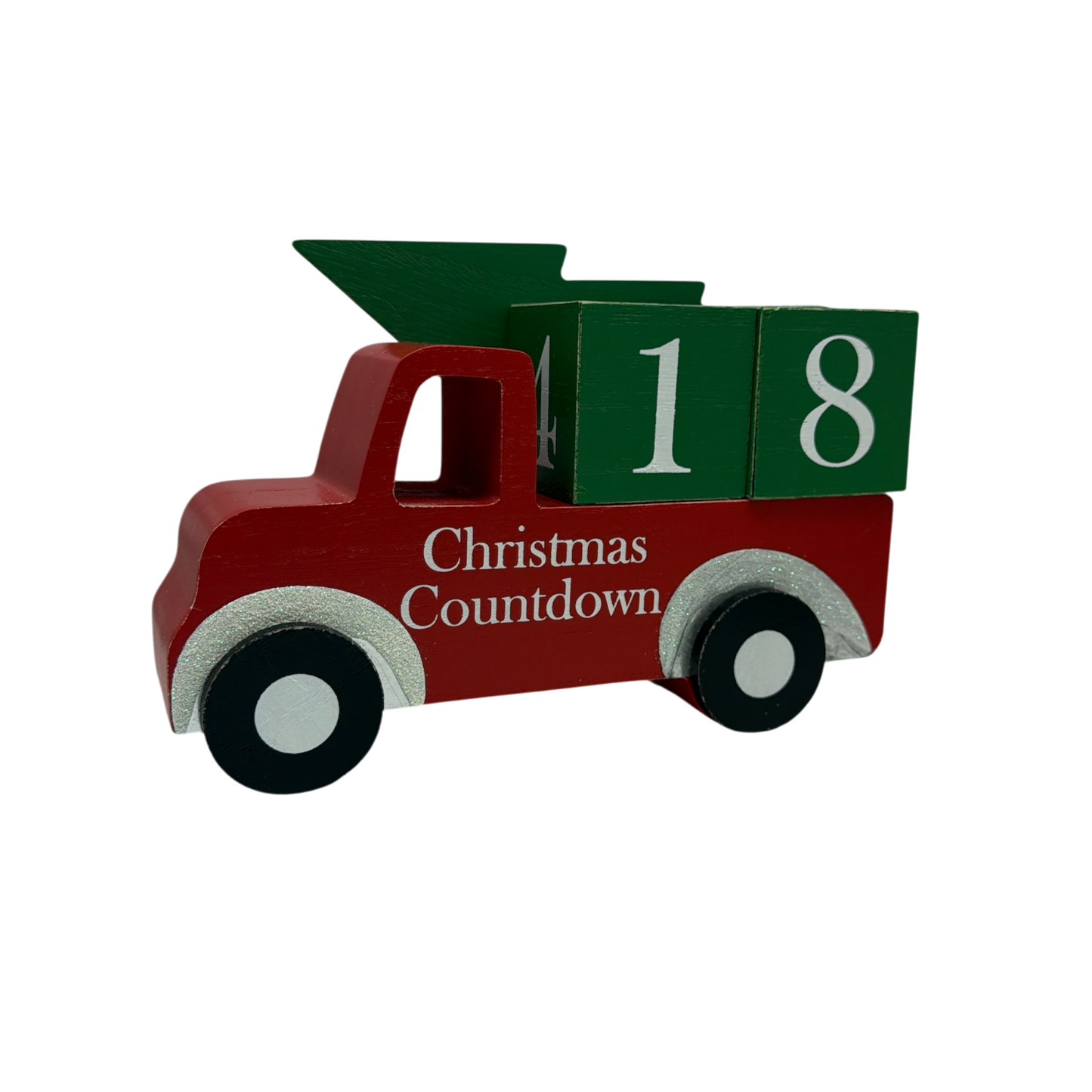 Wood Country Christmas Red Truck Christmas Countdown Calendar