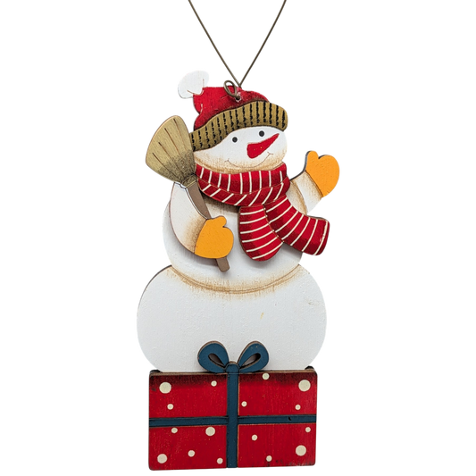 Woody's Gift-Box Celebration: Hand-Painted Plywood Ornament